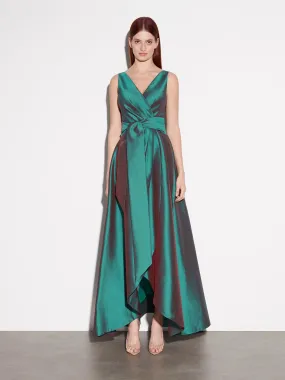 Moss & Spy Rene Gown - Deep Aqua / Ruby