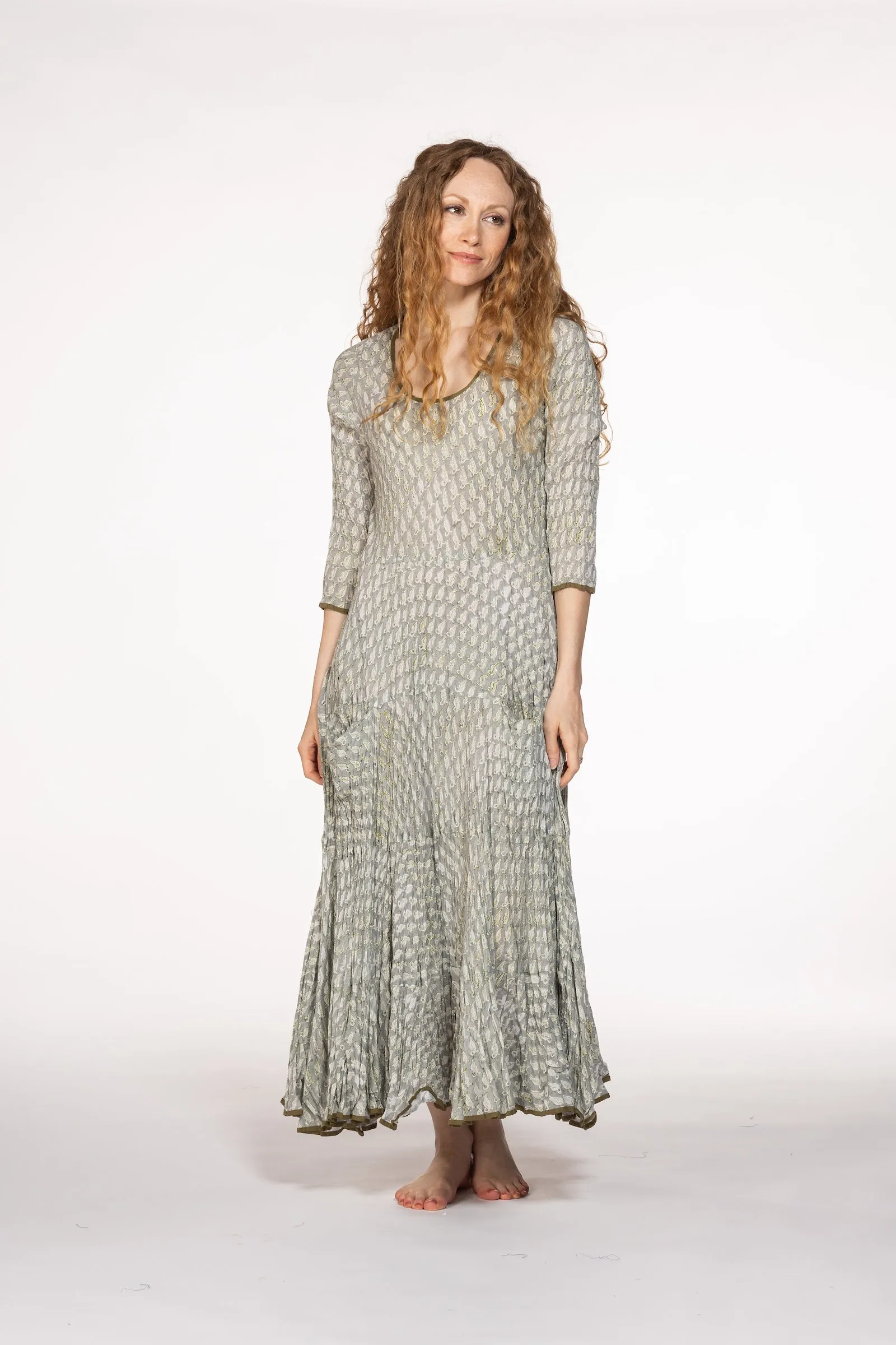 New Ruby Sun Dress Hand Block Printed Pure Cotton SS2024