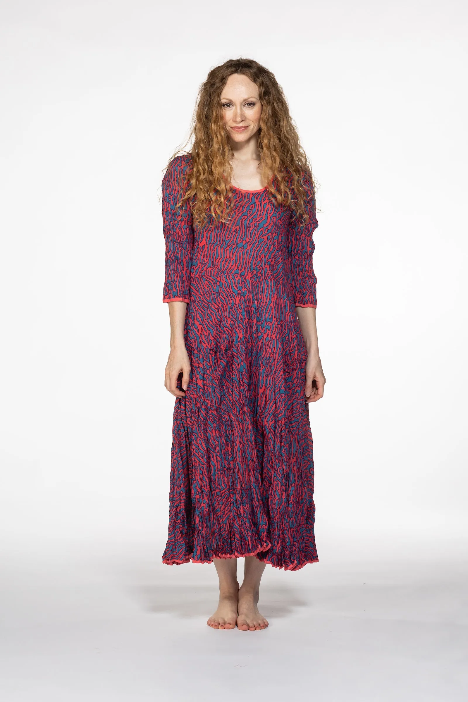 New Ruby Sun Dress Hand Block Printed Pure Cotton SS2024