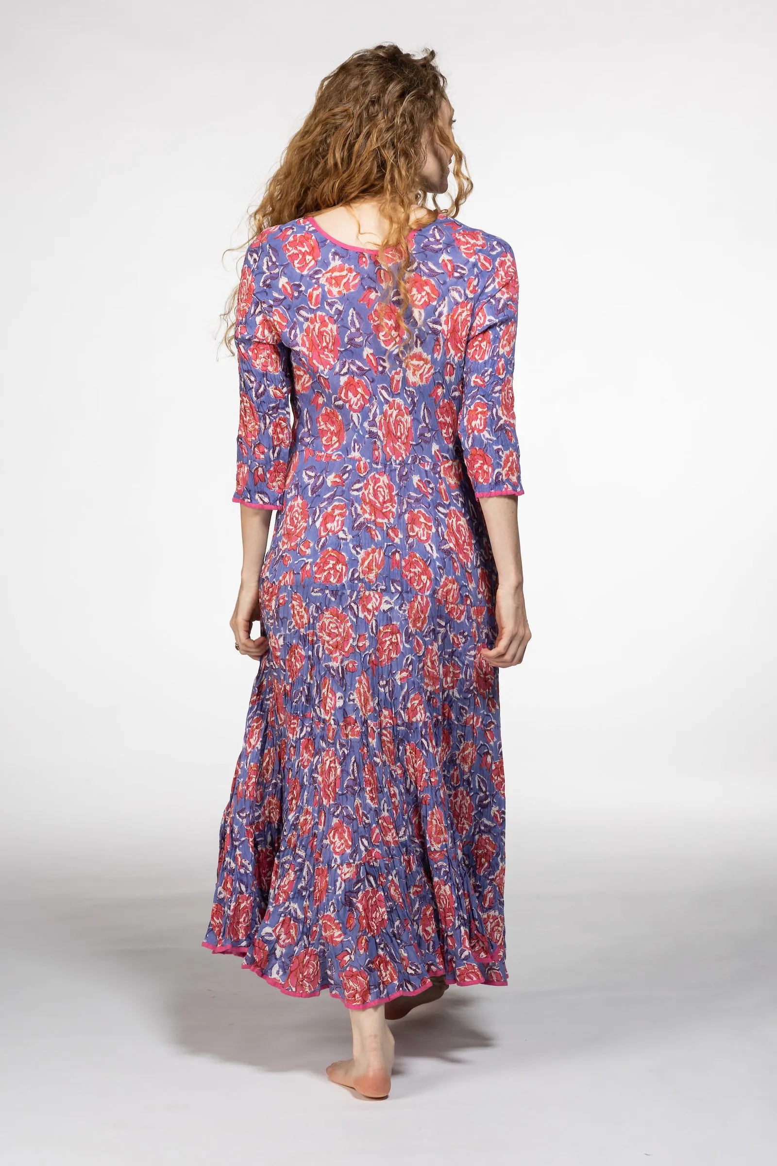 New Ruby Sun Dress Hand Block Printed Pure Cotton SS2024