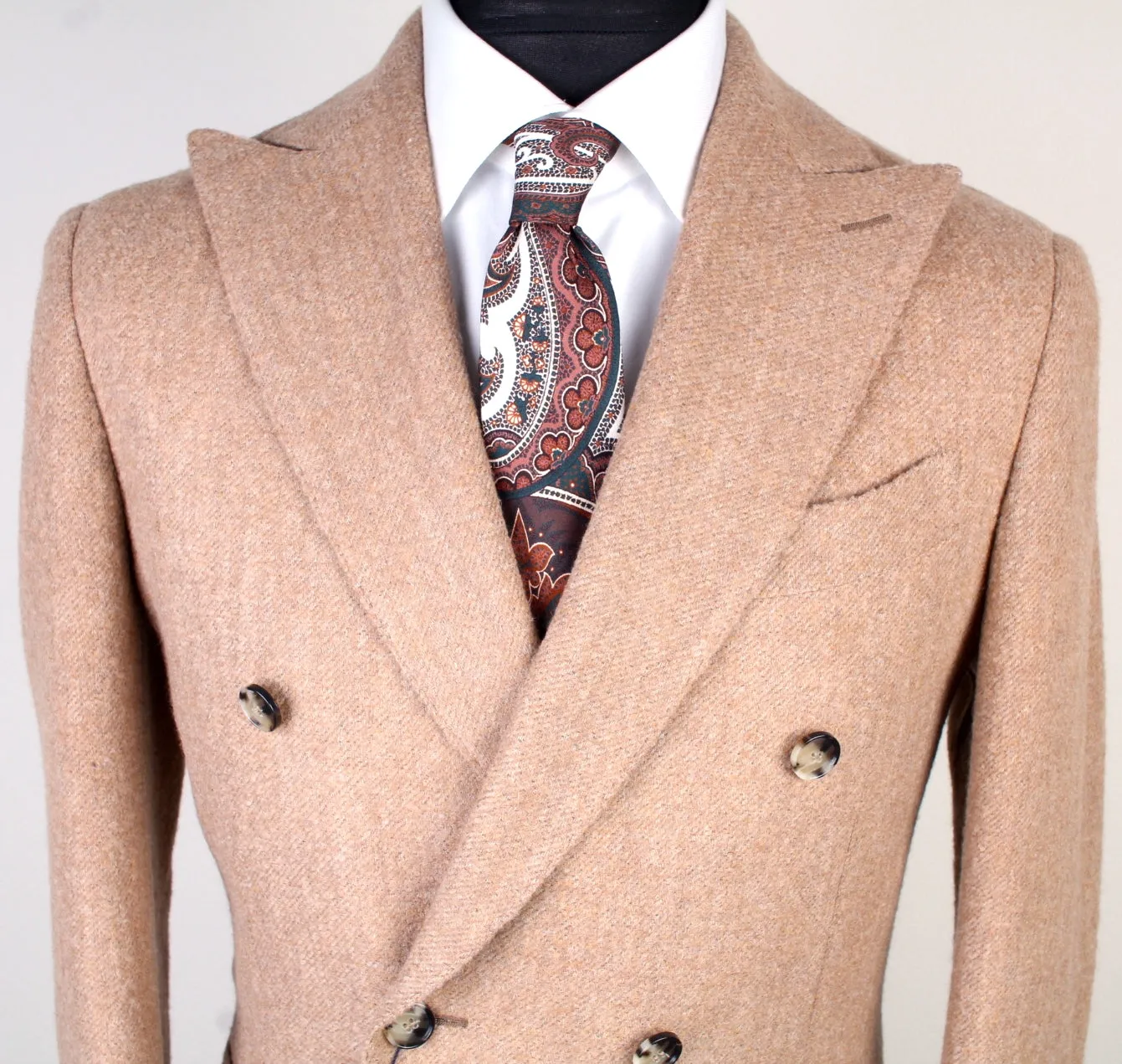 New Suitsupply Havana Light Brown Alpaca DB Ferla Blazer - Size 38R