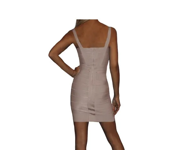 Nude Body Wrap Dress - The Palm Springs