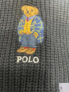 Nwt POLO RALPH LAUREN Black Prep Suit Bear Scarf