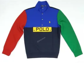 Nwt Polo Ralph Lauren Color Block Spellout Pullover