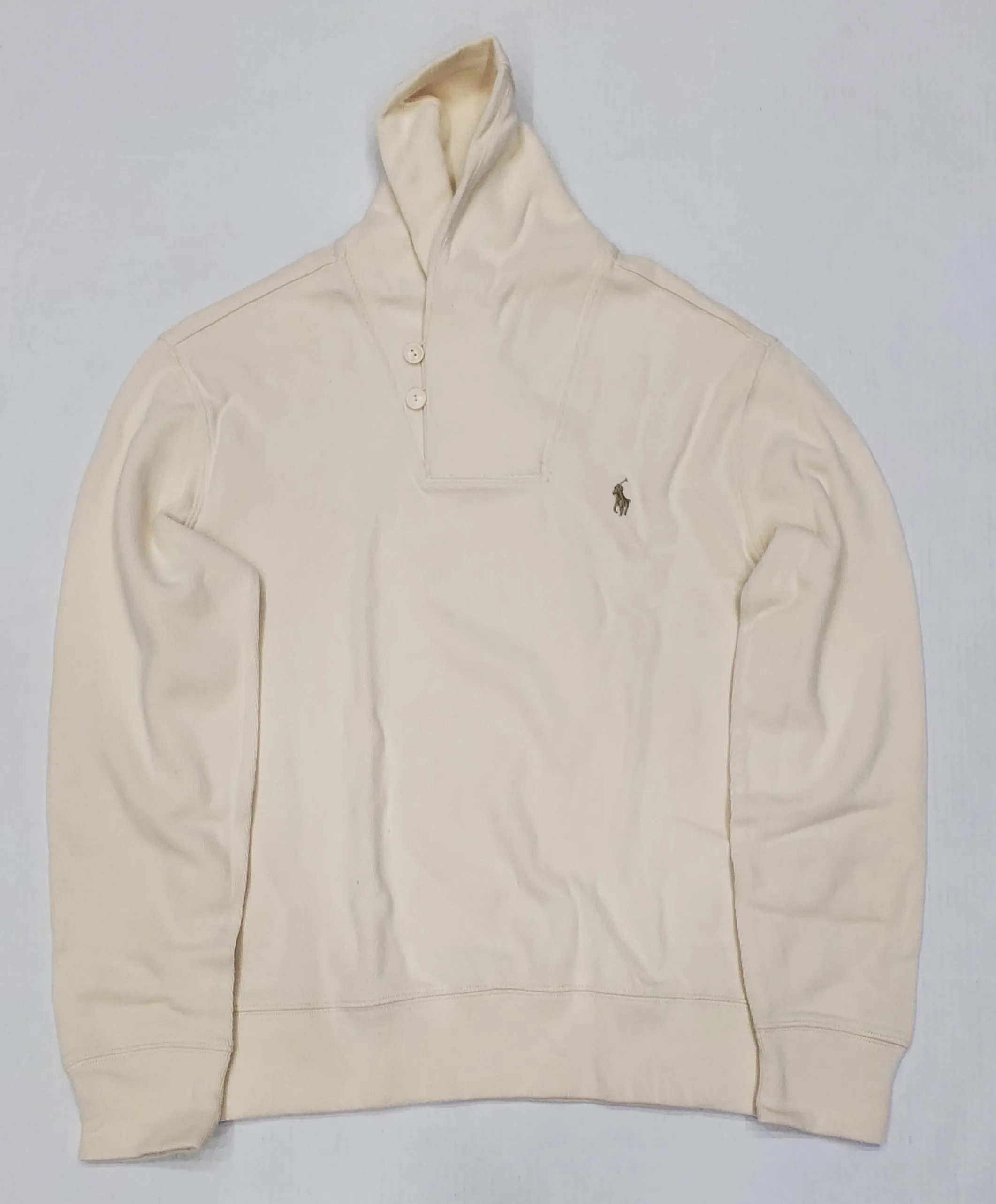 Nwt Polo Ralph Lauren Cream w/Beige Horse Shawl Neck Sweater