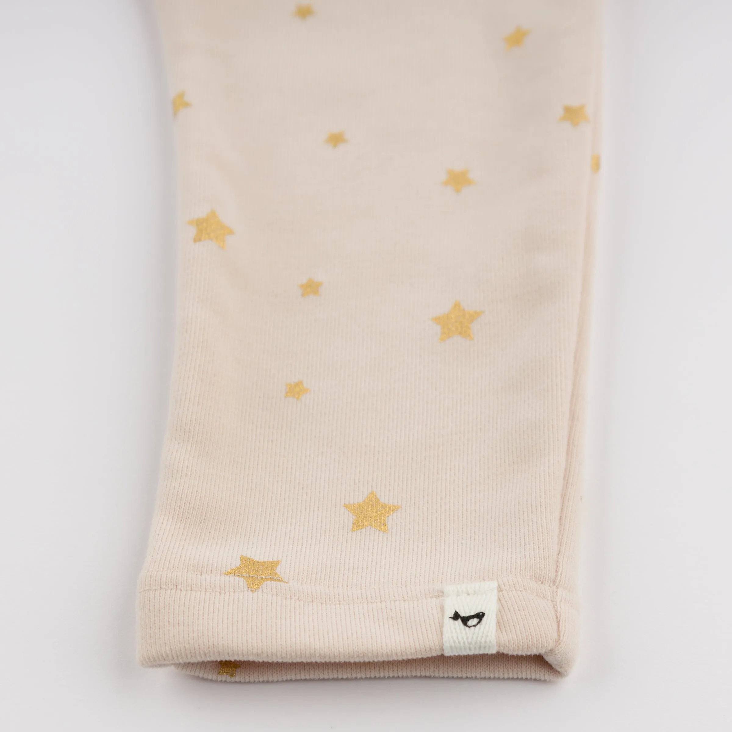 oh baby! Brooklyn Jogger Pants - Mini Gold Star Print - Pale Pink