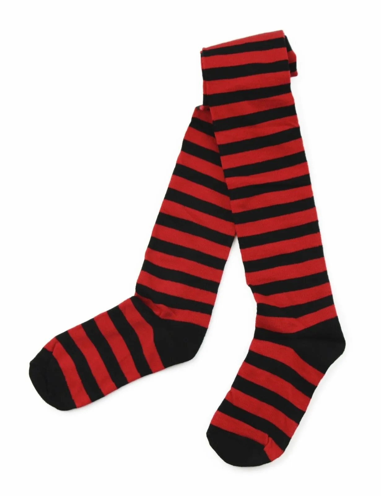 Over The Knee Socks Striped Stripe Costume Long Stockings Black White Red Blue