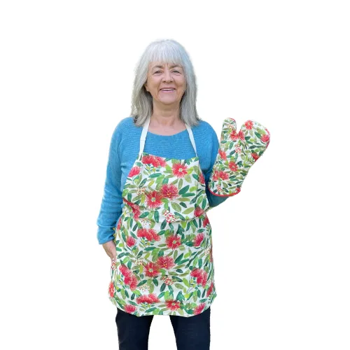 Pōhutukawa Print Cooking Apron