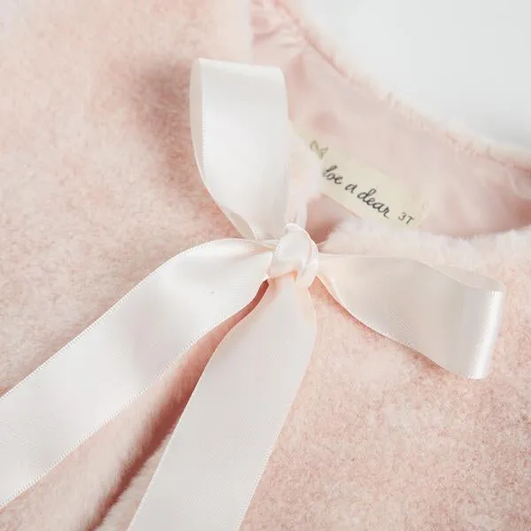 Pink Fur Ribbon Vest