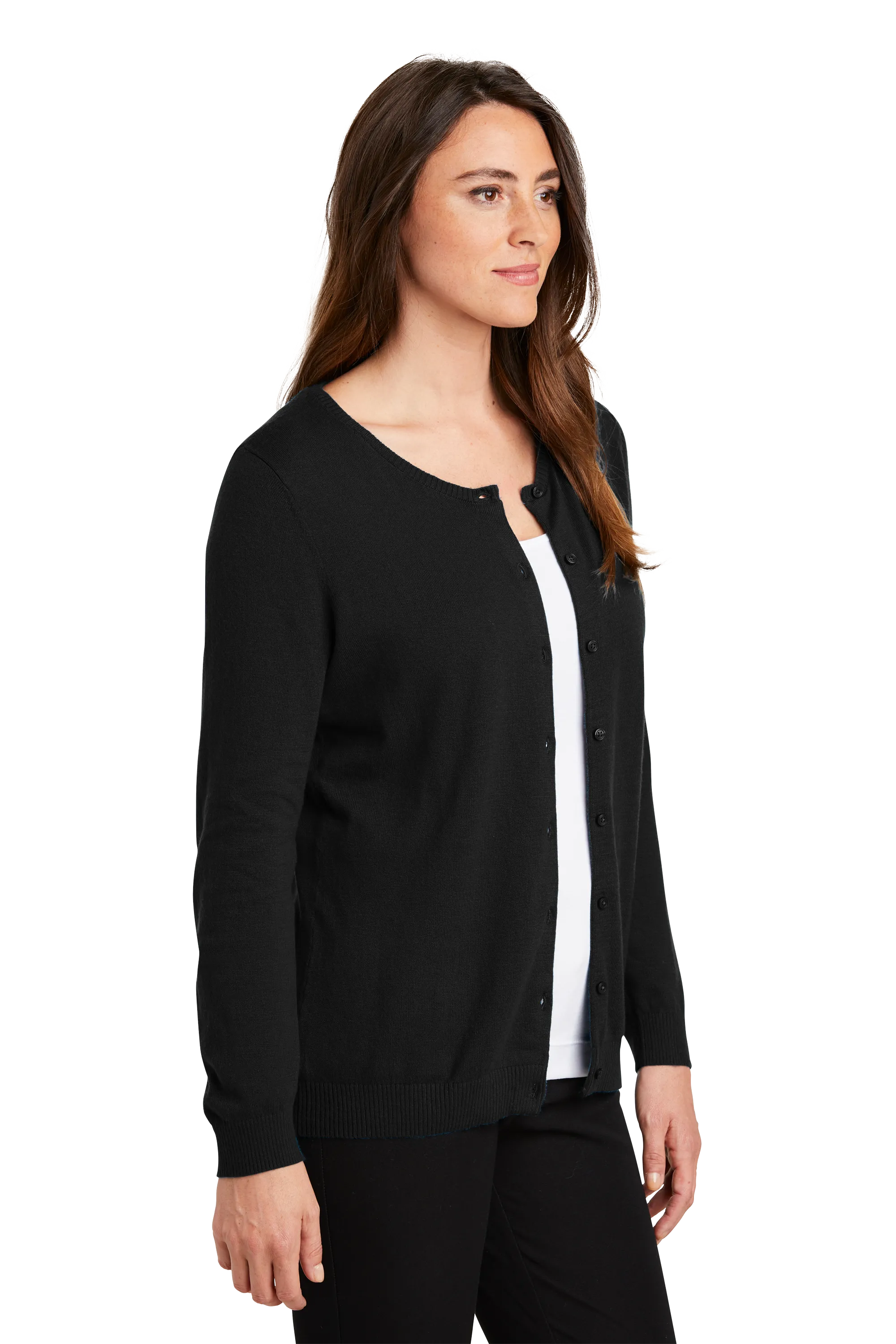 Port Authority® Women's Cardigan Sweater - Black