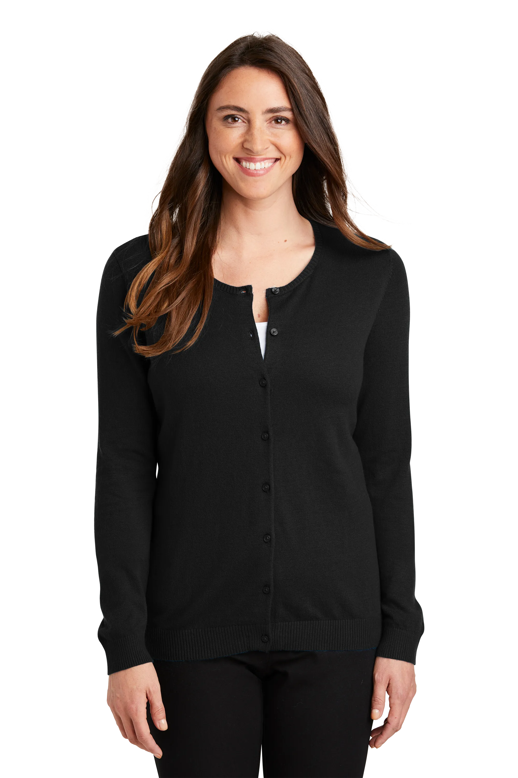 Port Authority® Women's Cardigan Sweater - Black