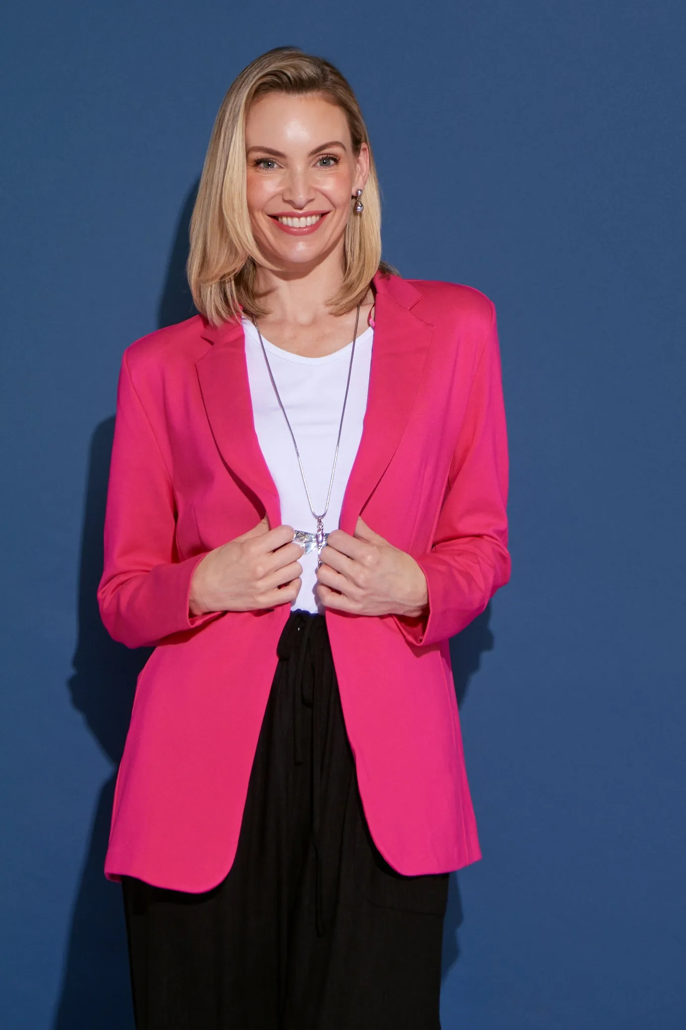 Portsea Stretch Blazer - Hot Pink