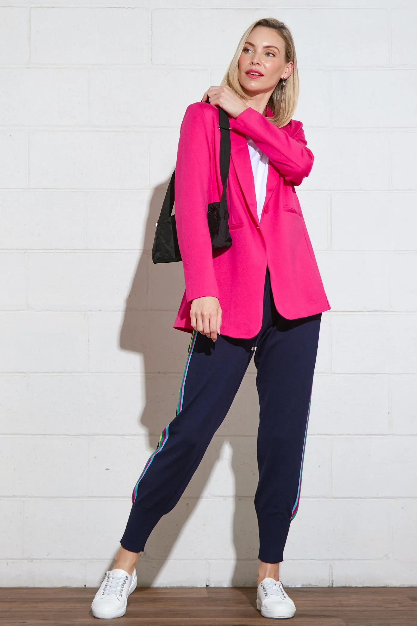 Portsea Stretch Blazer - Hot Pink