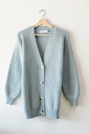 Powder Blue Dennis Oversized Cozy Cardigan