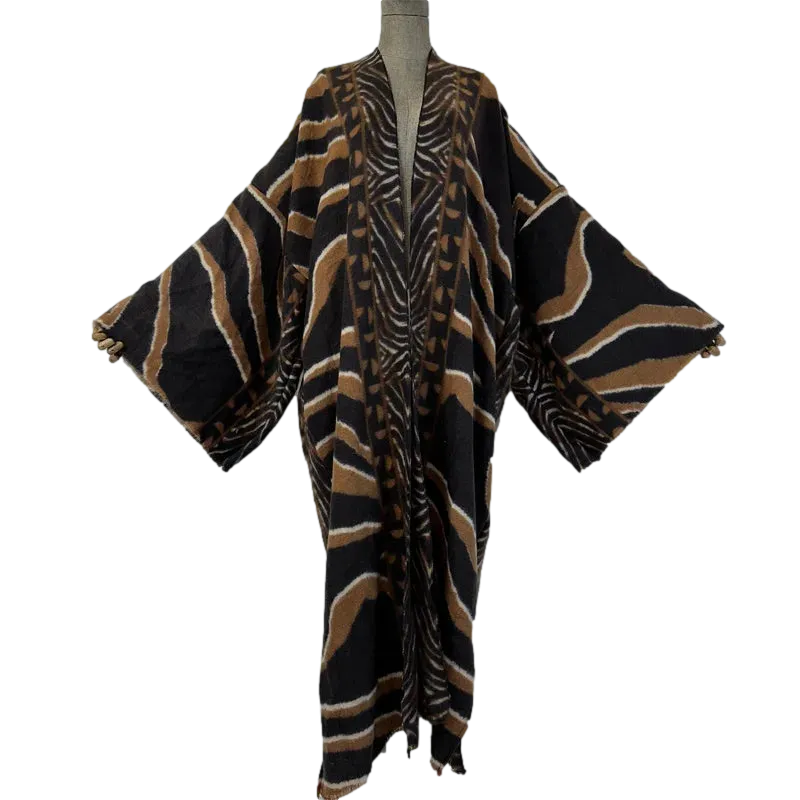 Pre Order:  Elegant Leopard Print Long Cardigan - WINI