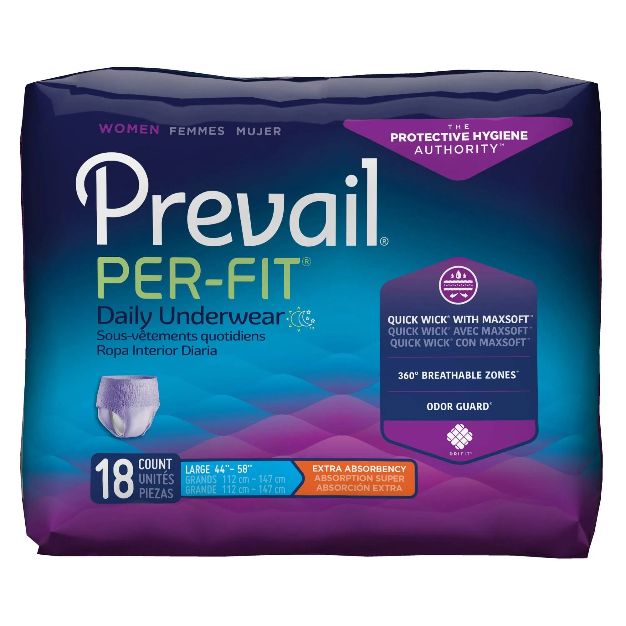 Prevail Per-Fit Women's Protective Underwear - Extra Absorbency