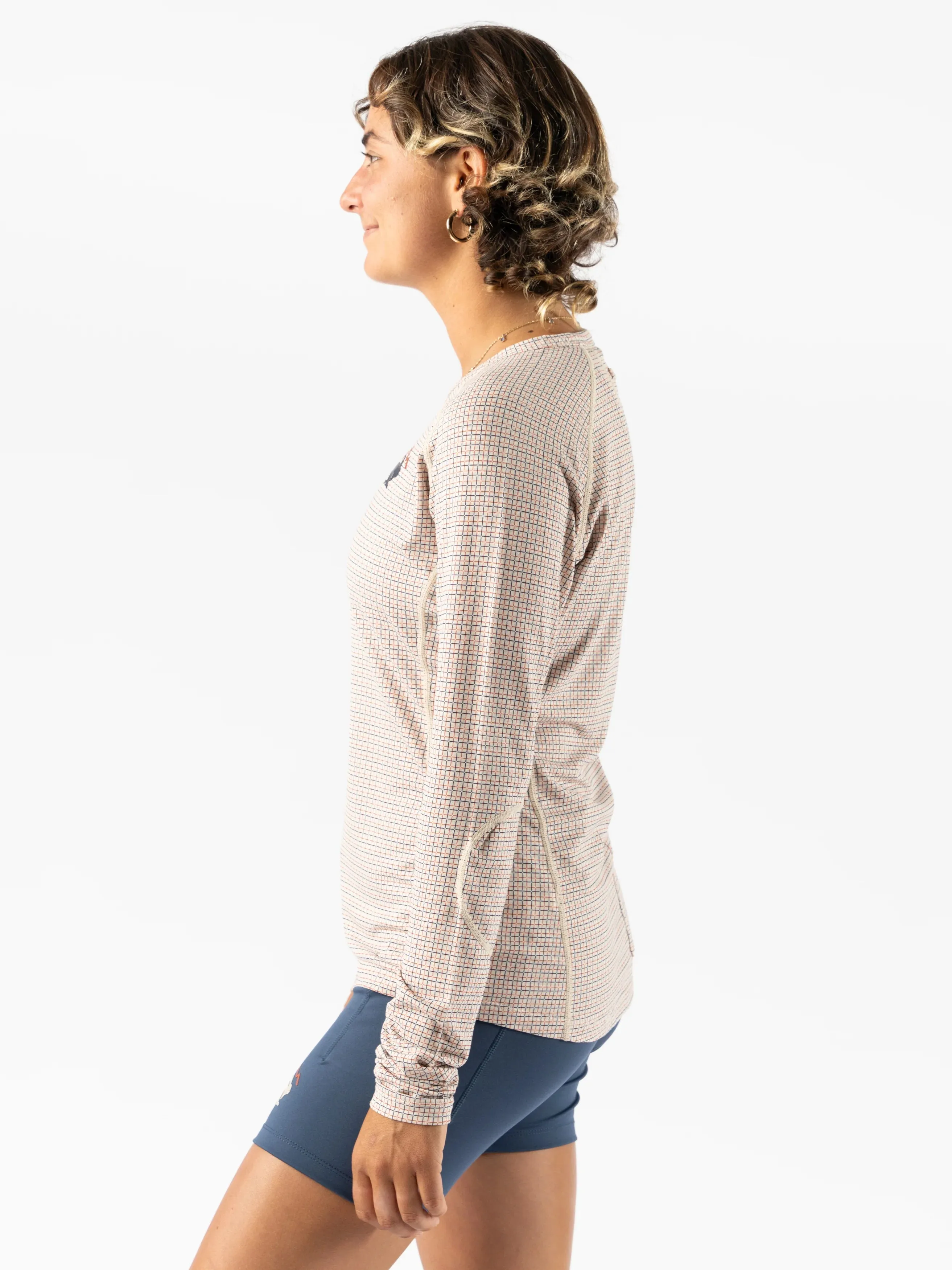 rabbit | Layer One Trail Long Sleeve | Women's | Oak Brick Plaid