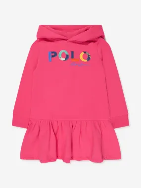 Ralph Lauren Girls Hooded Sweater Dress in Pink