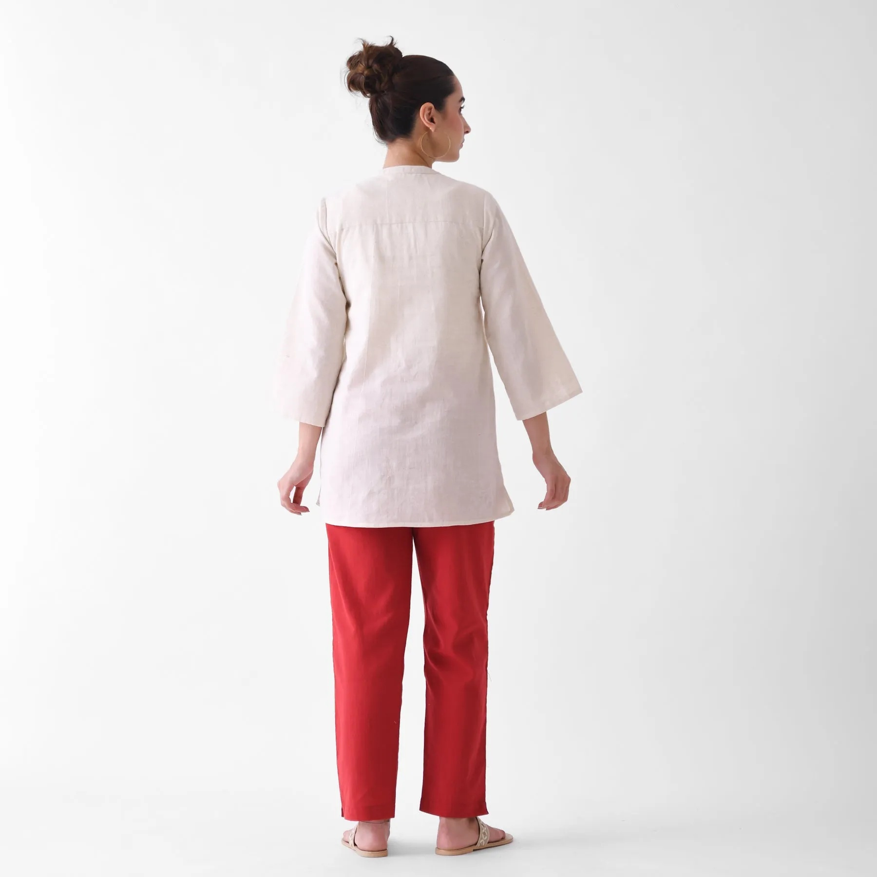 Red Cotton AMPM Pants