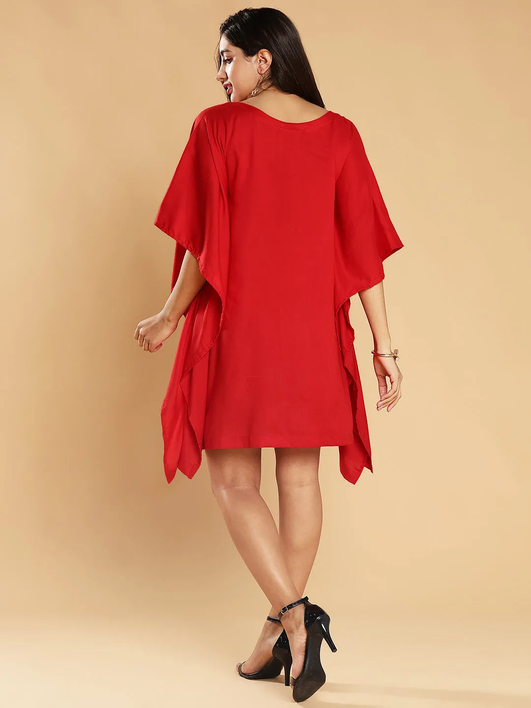 Red Rayon Kaftan - Red Dream