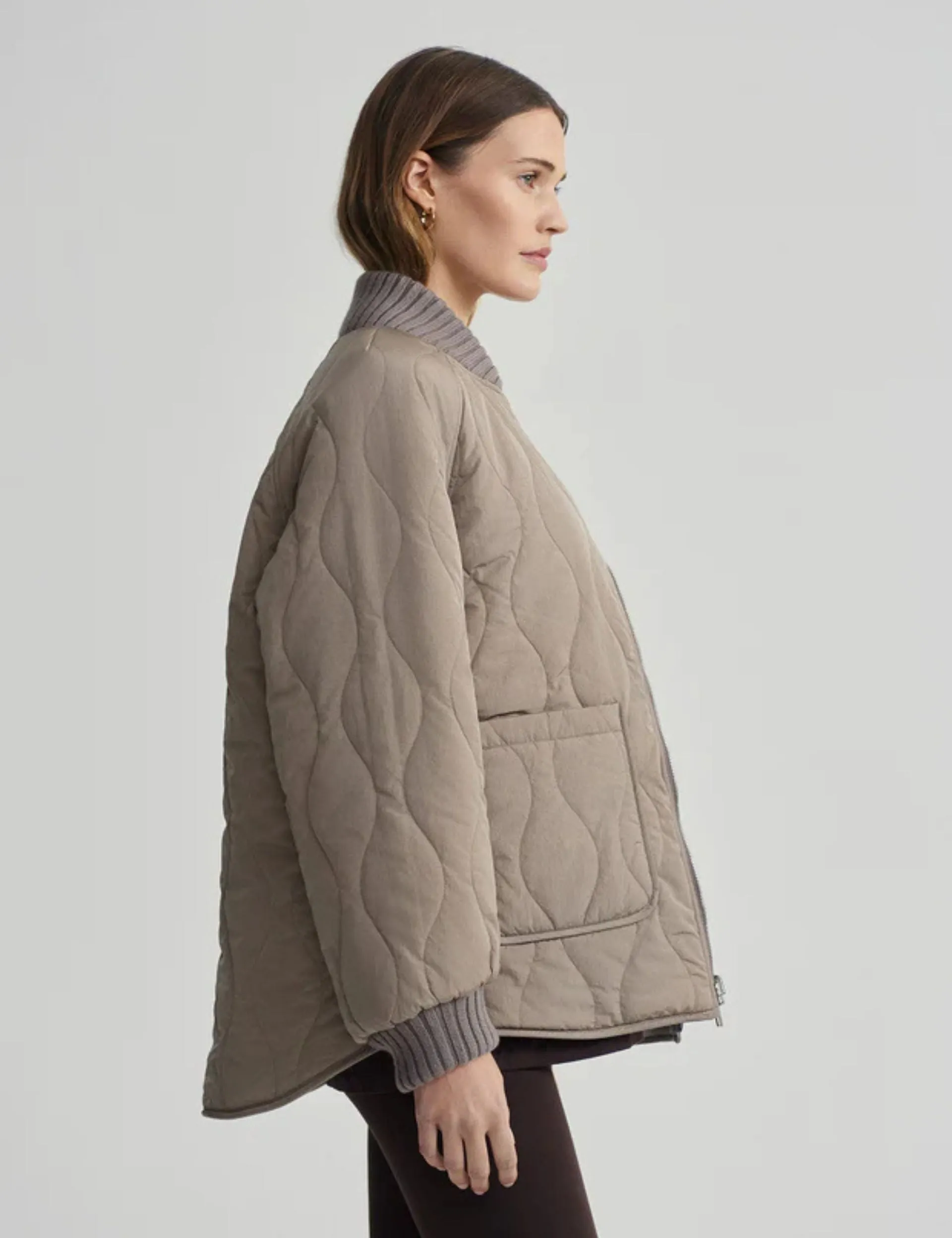 Reno Reversible Quilt Jacket - Fungi