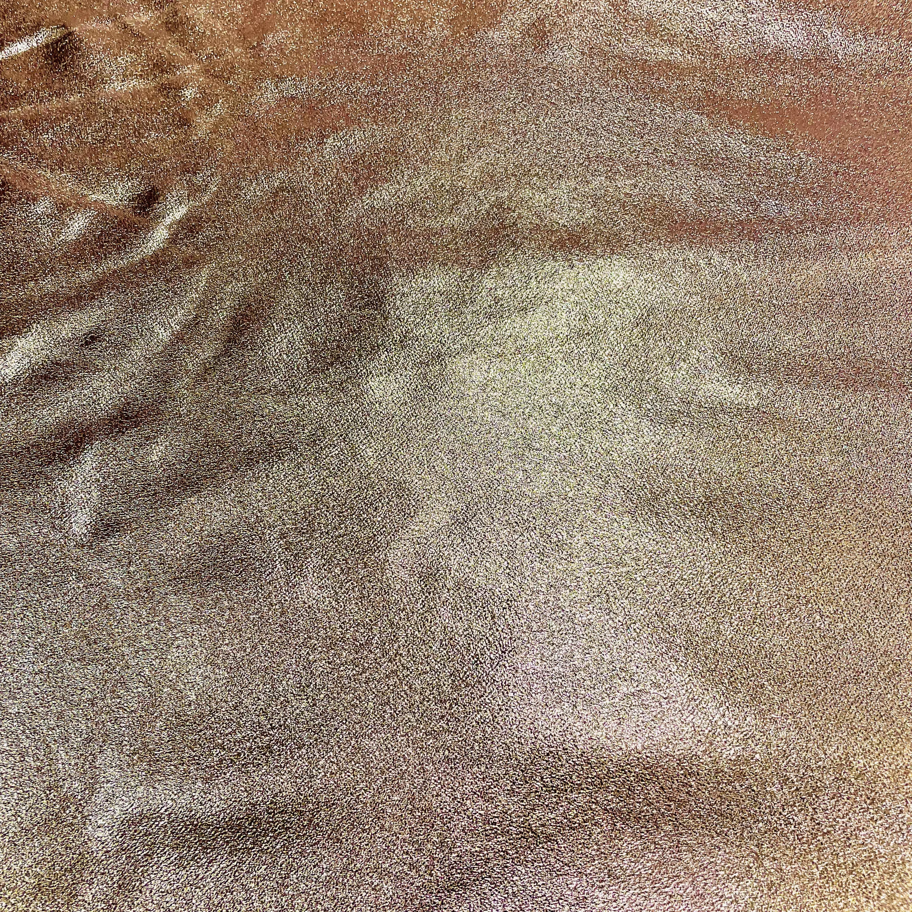 Rose Gold Solid Foil Imported Knit Fabric