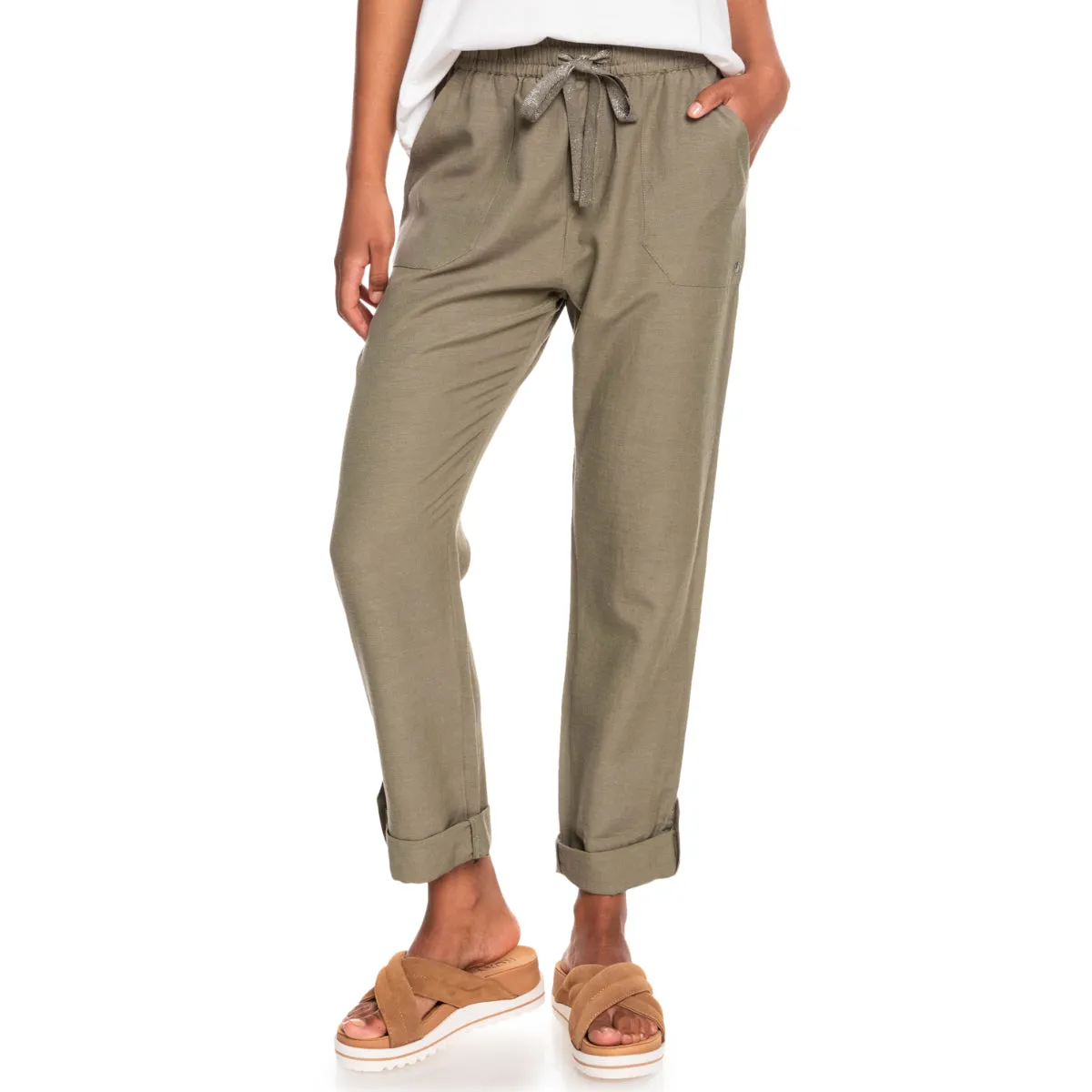 Roxy Women's On The Seashore Linen Cargo Pants