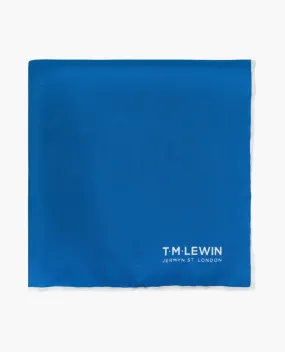 Royal Blue Plain Silk Pocket Square