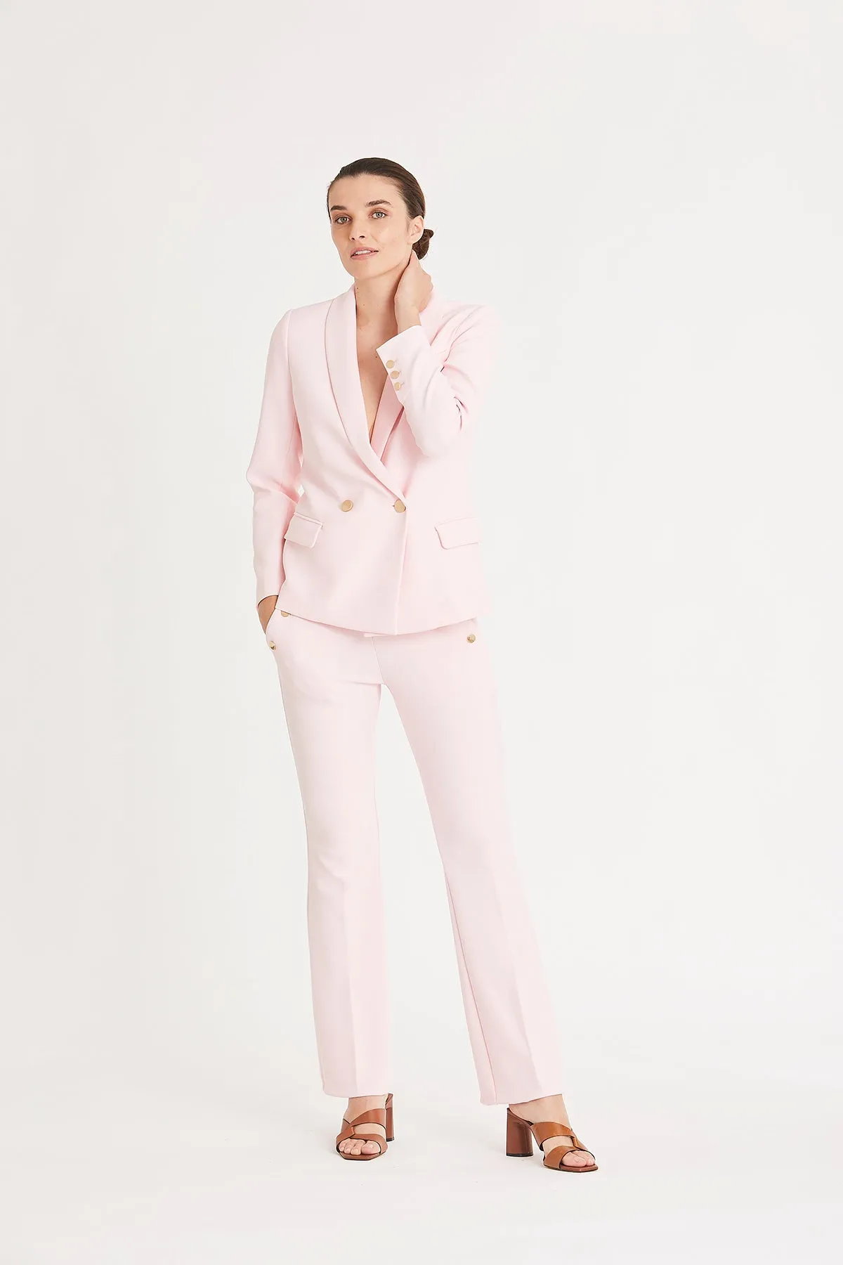 Rue De Femme Eloise Blazer in Powder Pink