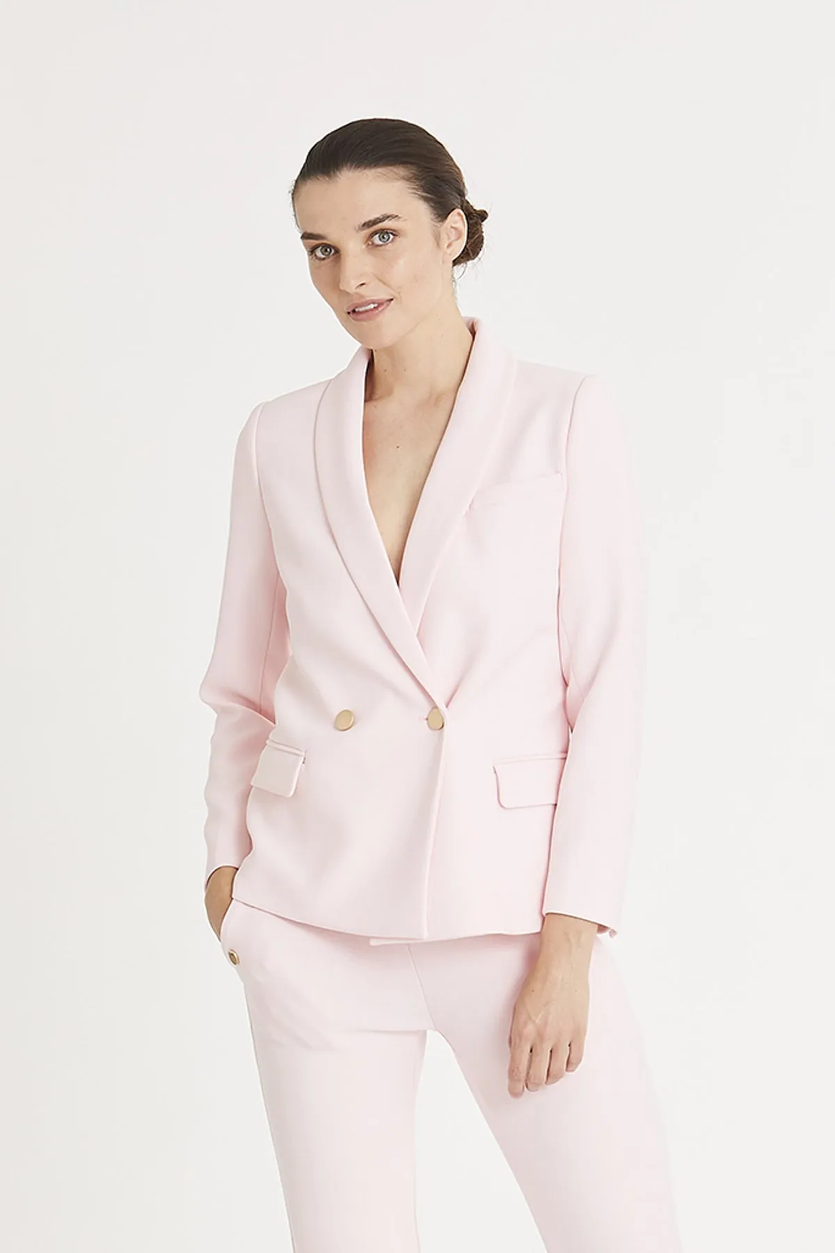 Rue De Femme Eloise Blazer in Powder Pink