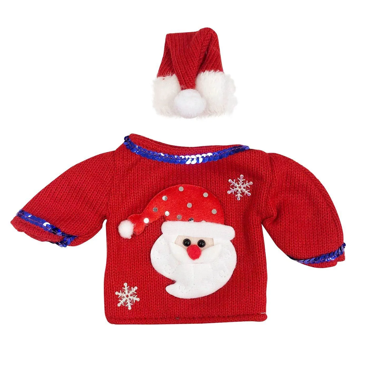 Santa / Wine Bottle Cap & Sweater