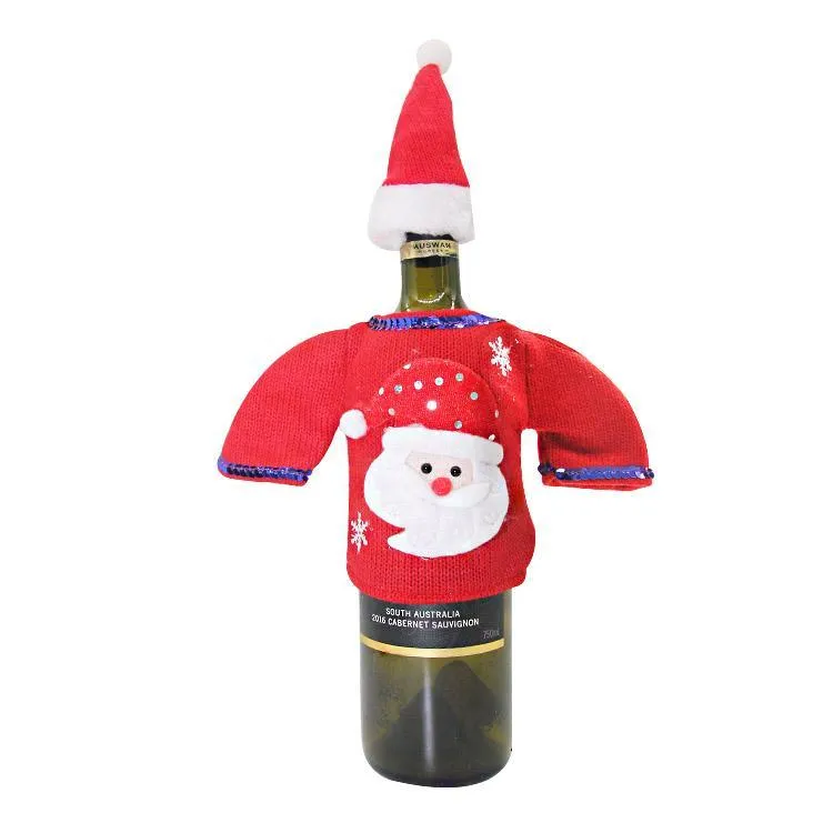 Santa / Wine Bottle Cap & Sweater