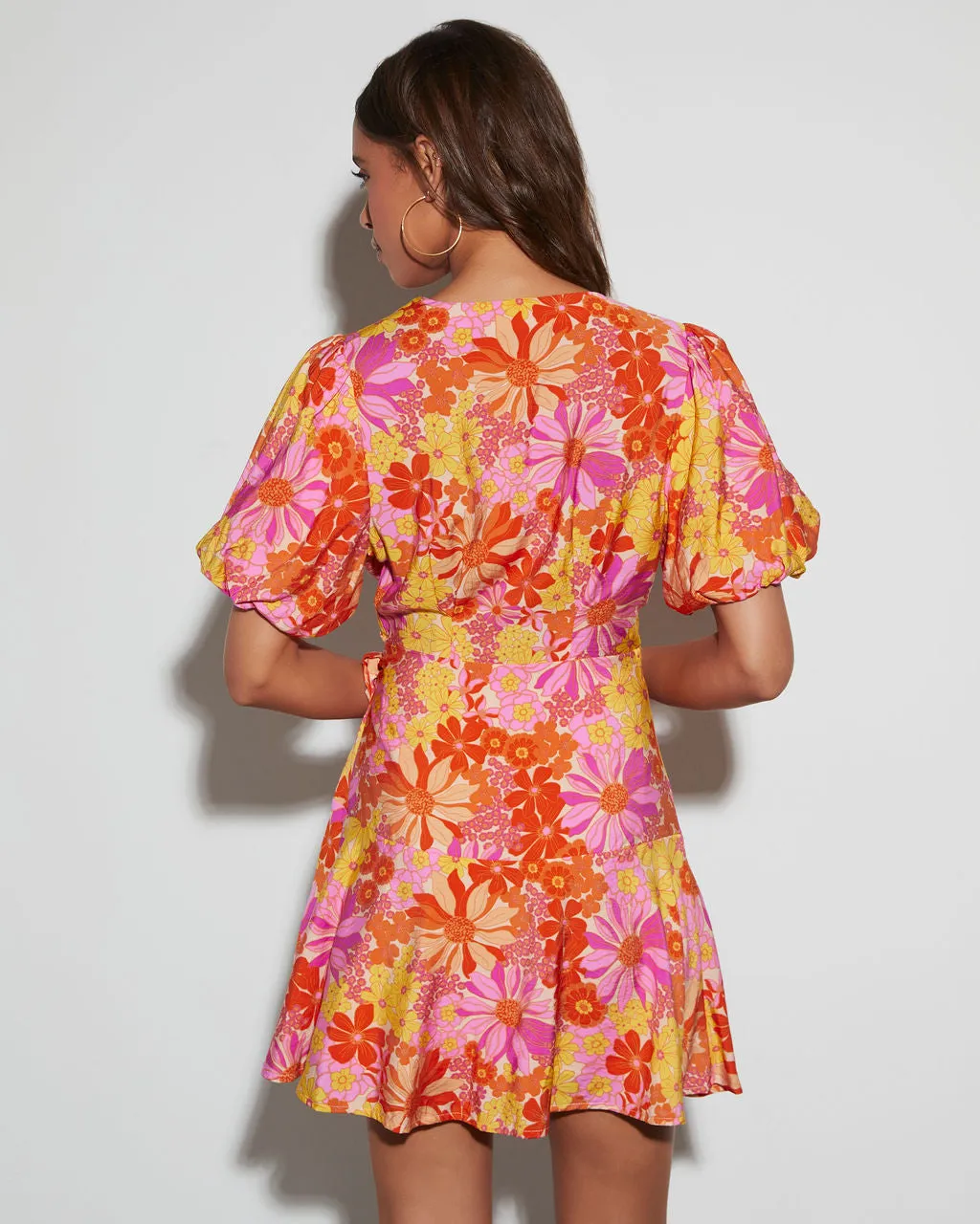 Sienna Floral Wrap Mini Dress