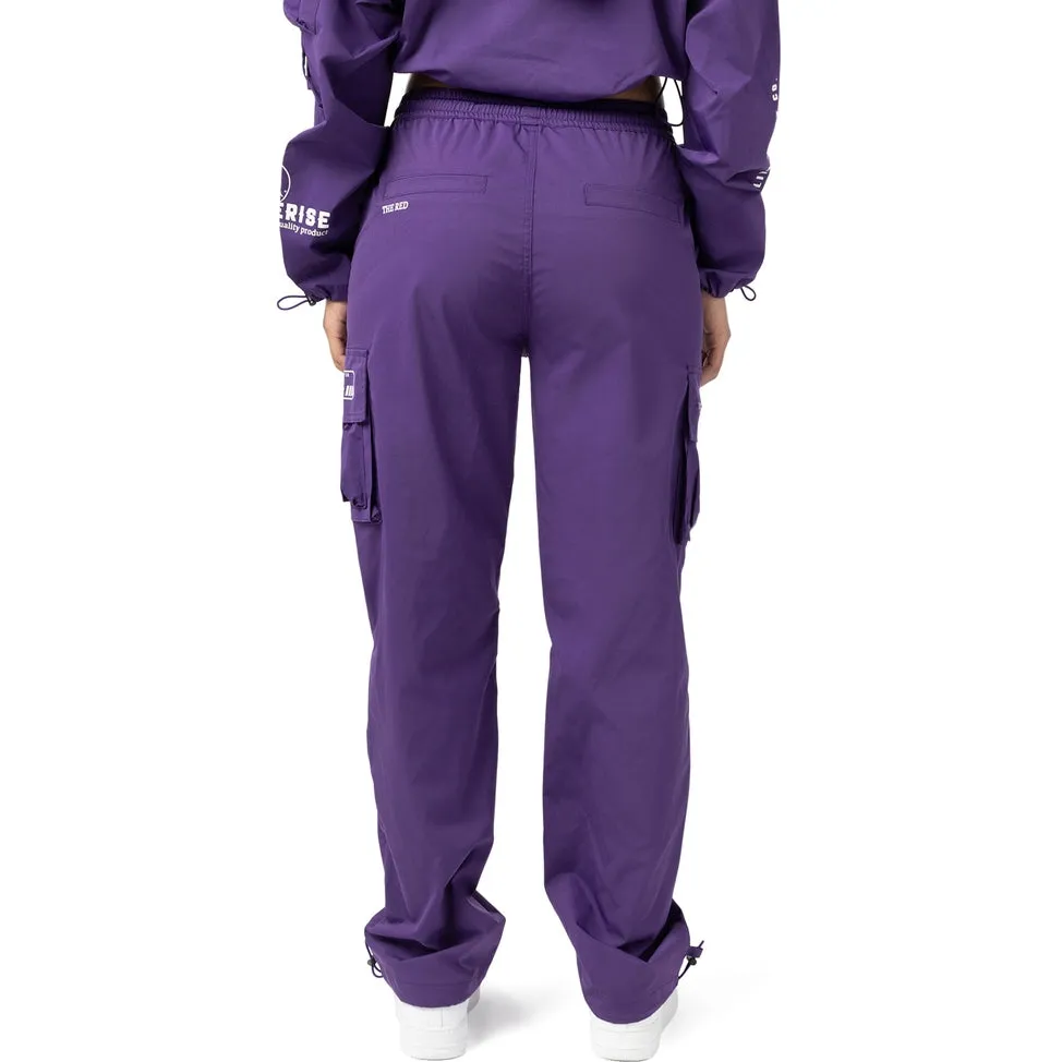 Slouched Straight Pants - Muted Purple