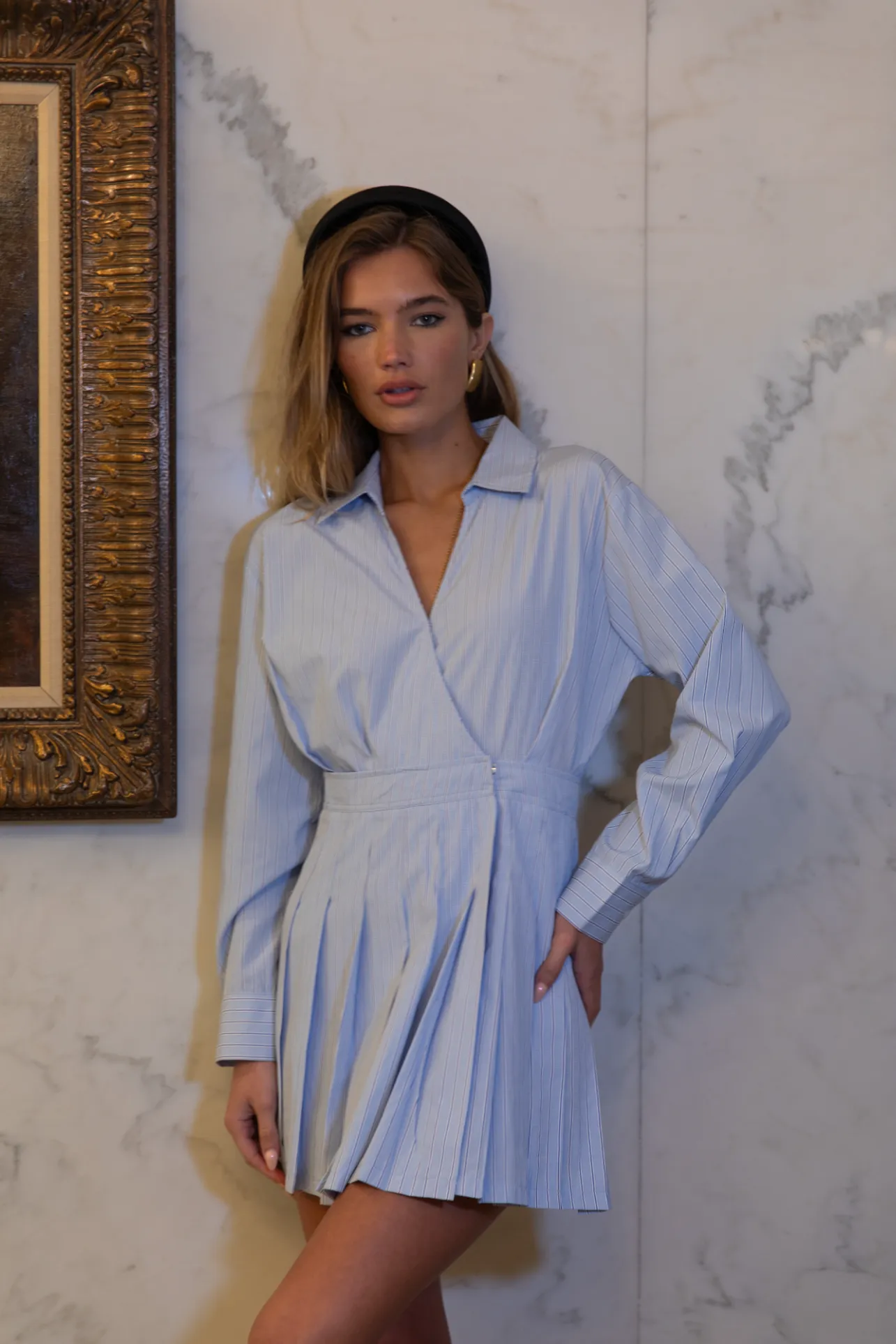 Stef Pleated Shirt Dress