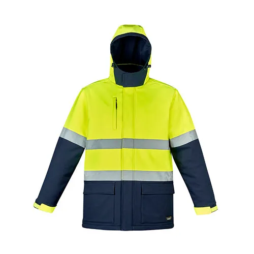 Syzmik Workwear | Unisex Hi Vis Antarctic Softshell Taped Jacket |  ZJ553