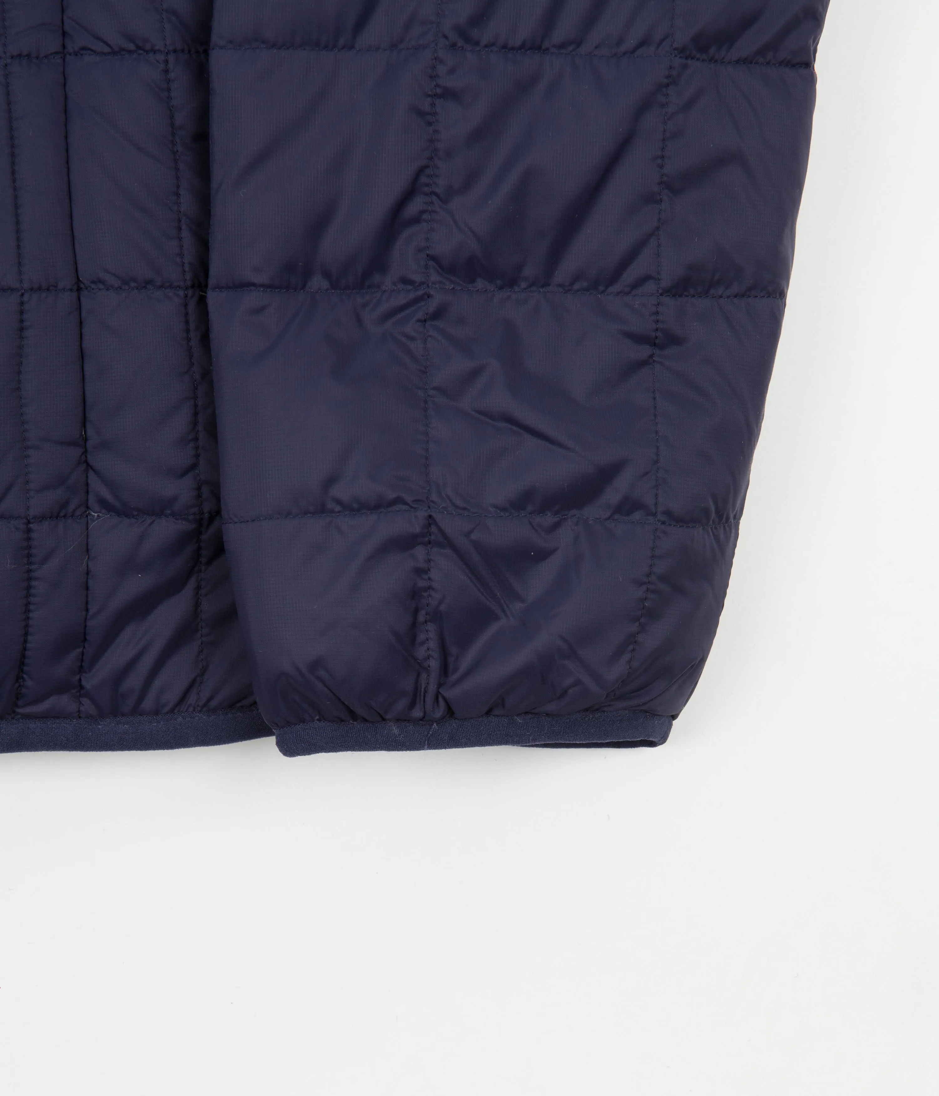 Taion Reversible Boa Fleece Down Jacket - Navy / Ivory