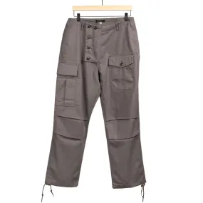 Tanker cargo trousers in faded brown cotton twill