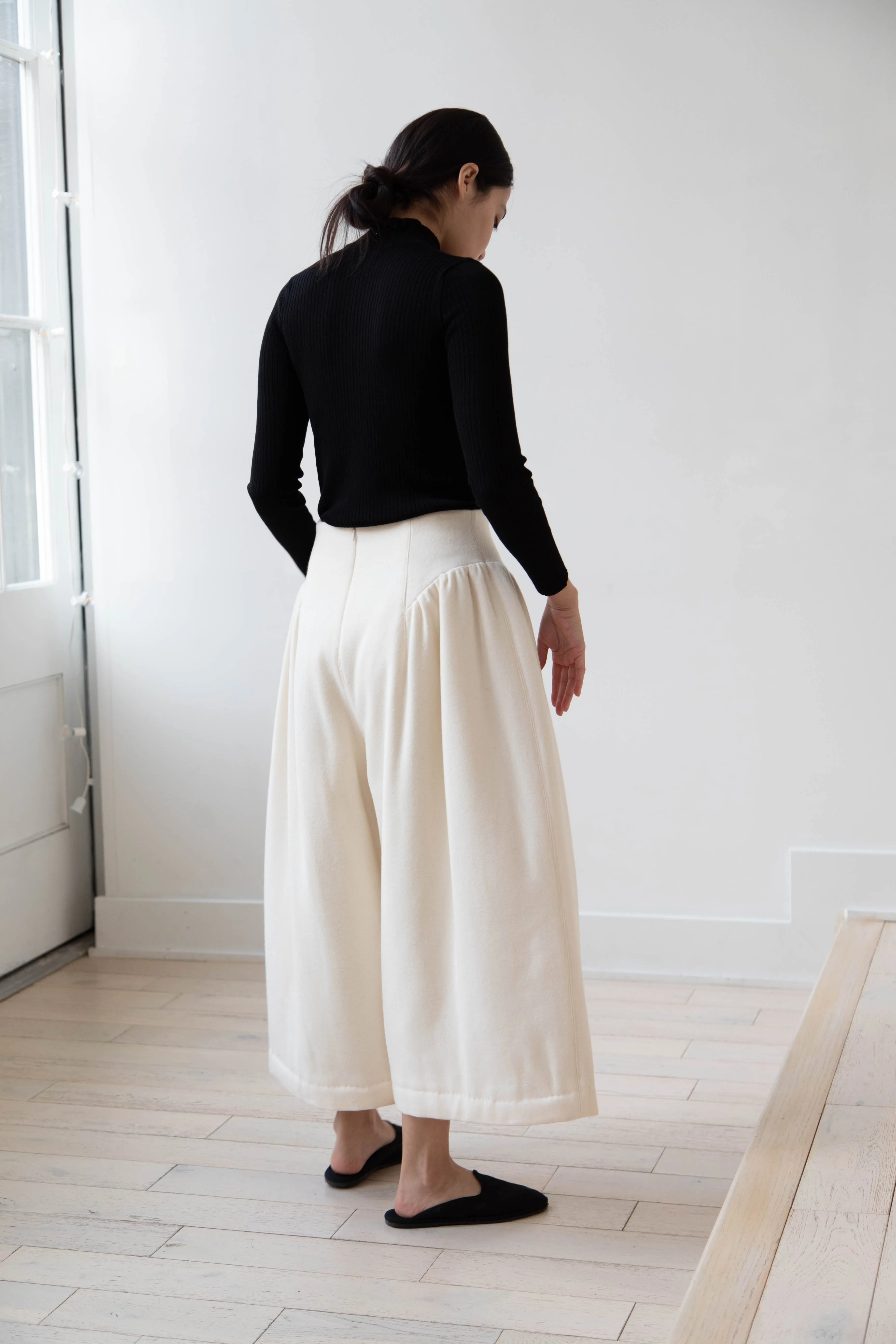 Tenne Handcrafted Modern | Wool Culottes in Ivory