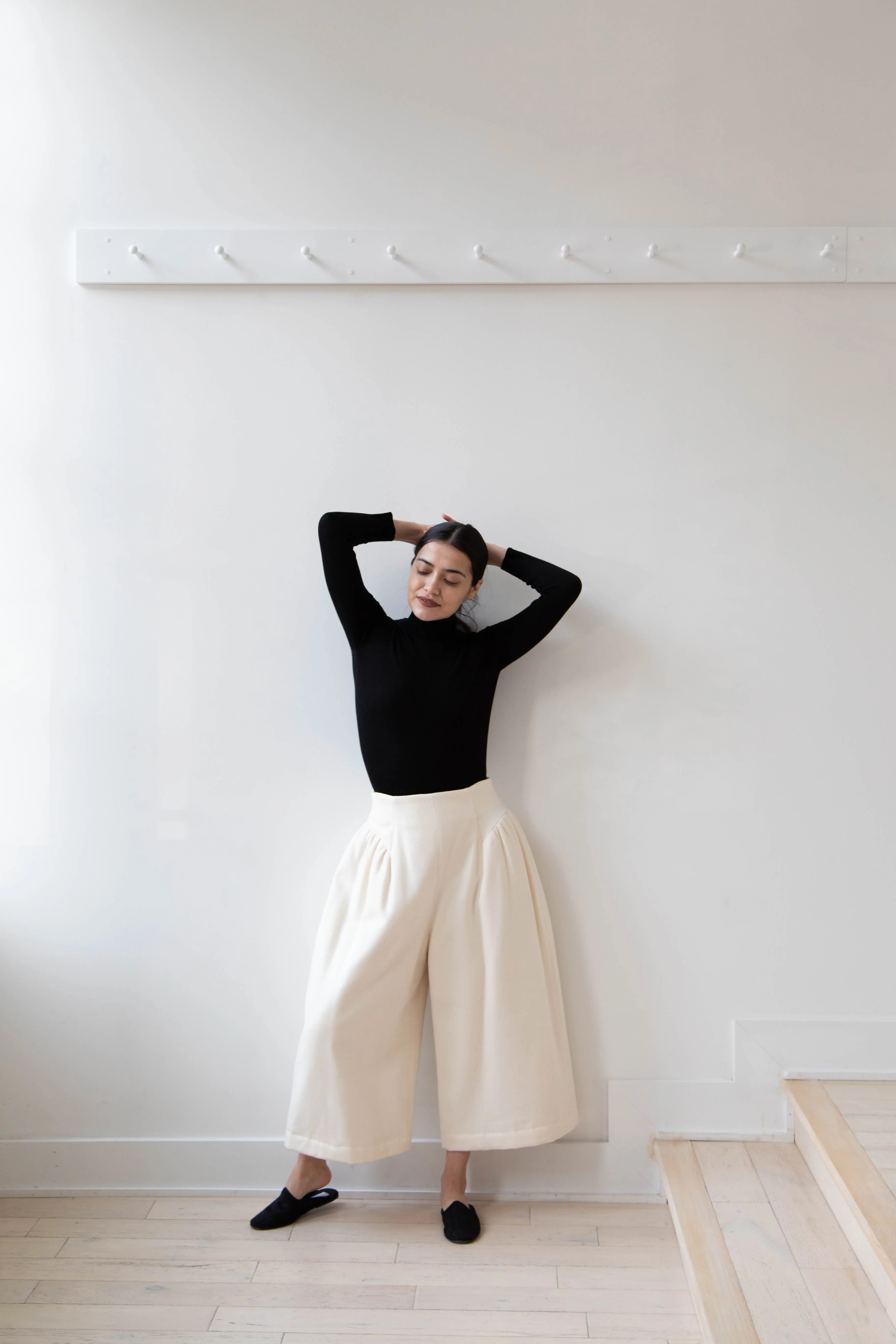 Tenne Handcrafted Modern | Wool Culottes in Ivory