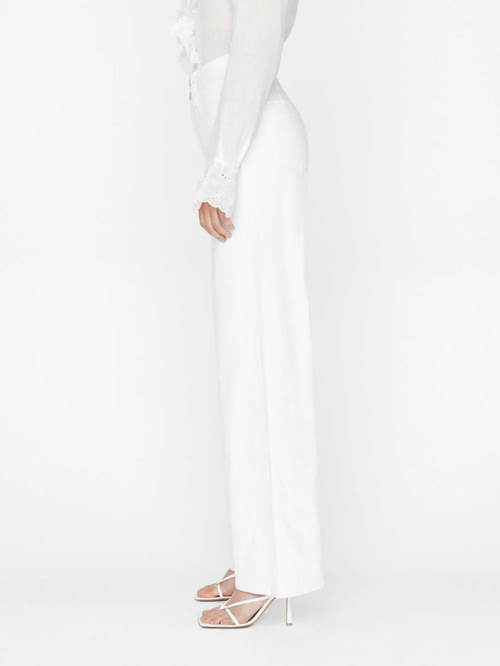 Triple Stitch Wide Leg - Blanc