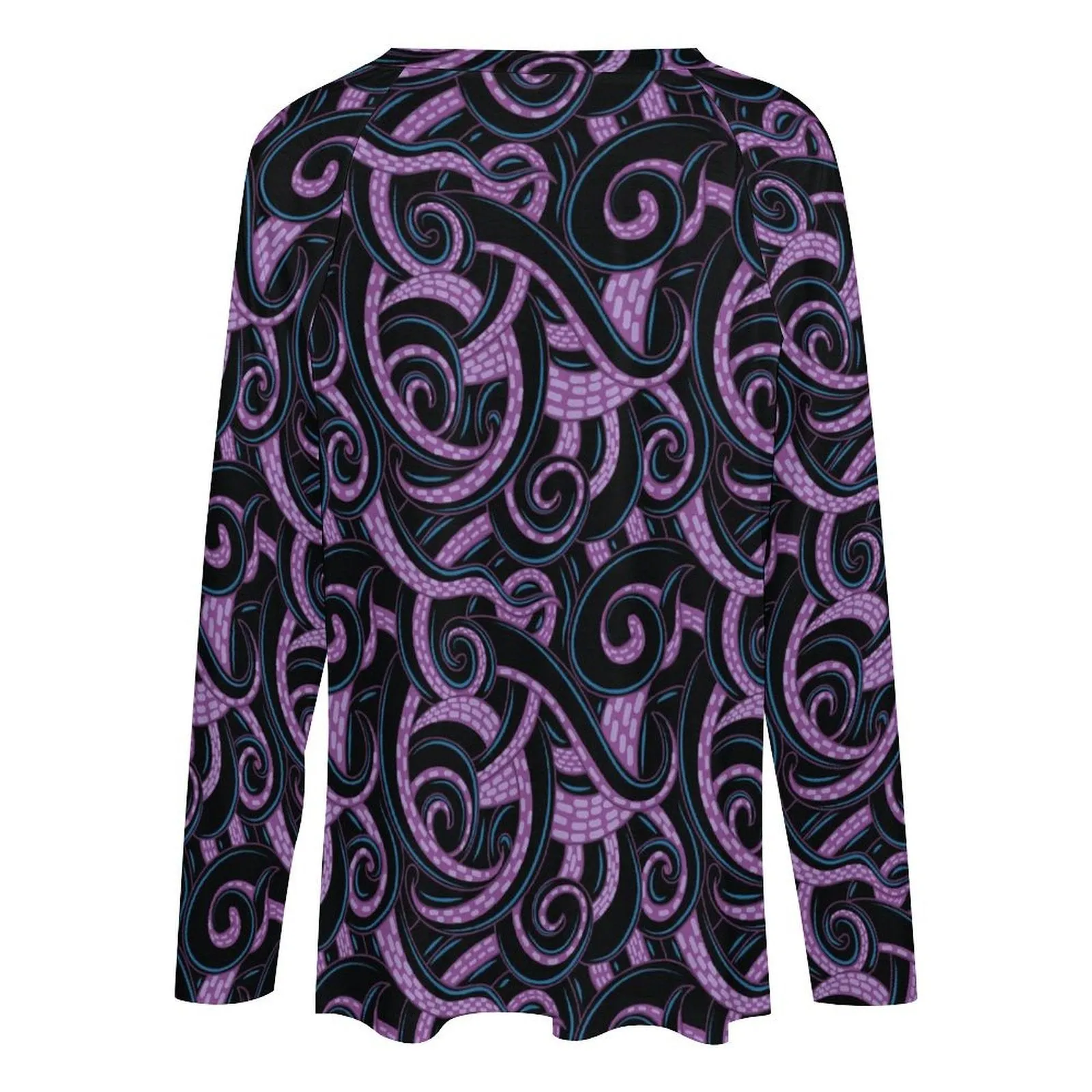 Ursula Tentacles Long Sleeve Loose V-Neck Tee