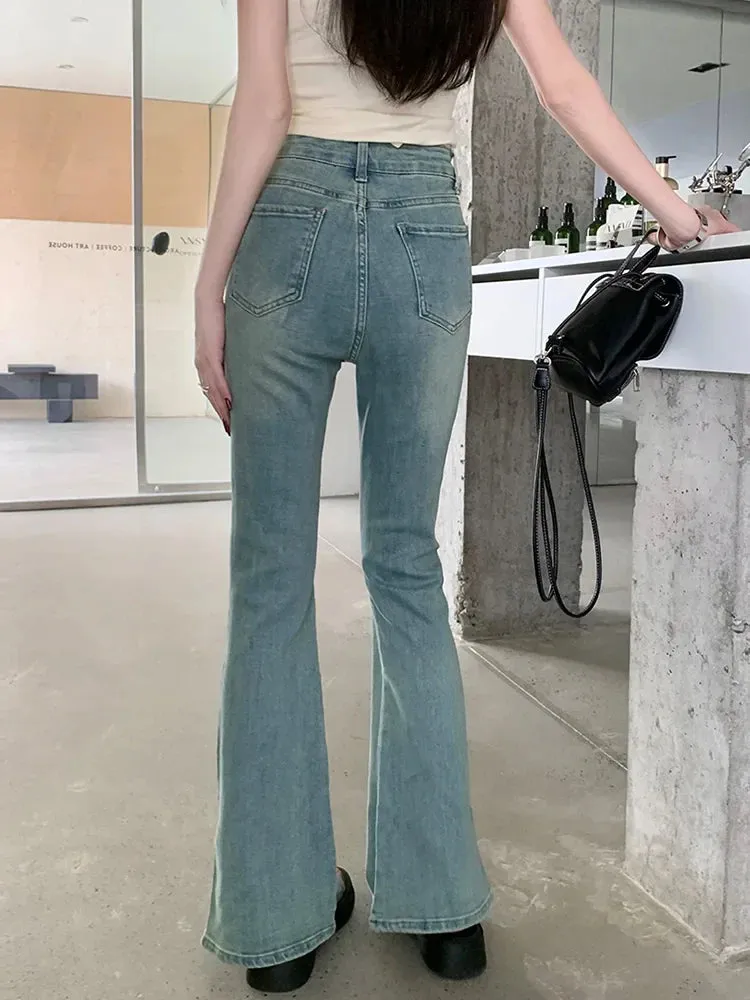 Vintage High Waist Slim Fit Stretch Denim Jeans