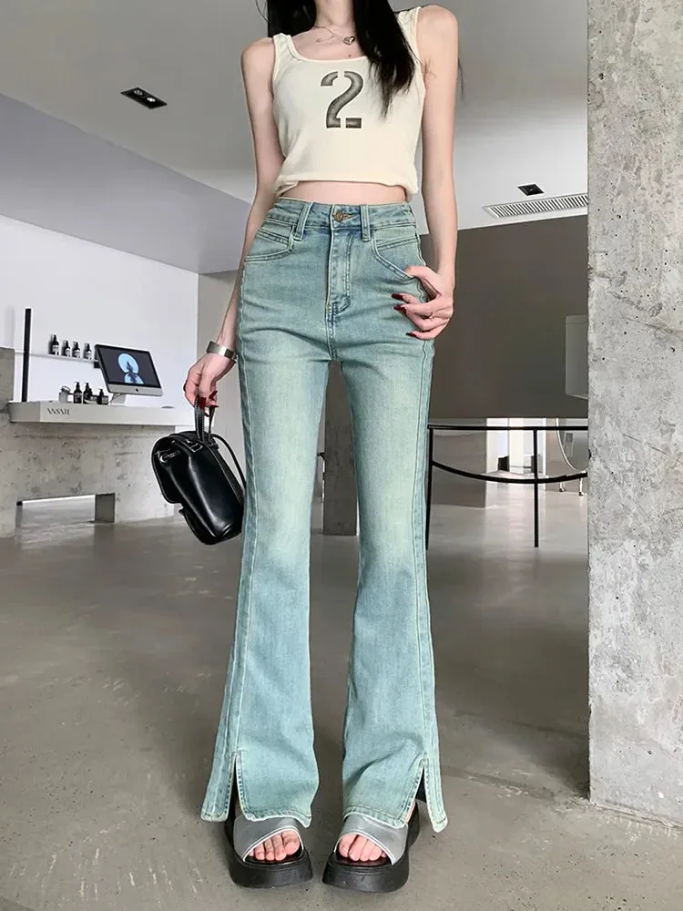 Vintage High Waist Slim Fit Stretch Denim Jeans