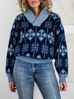 Vintage Nordic Snowflake Sweater