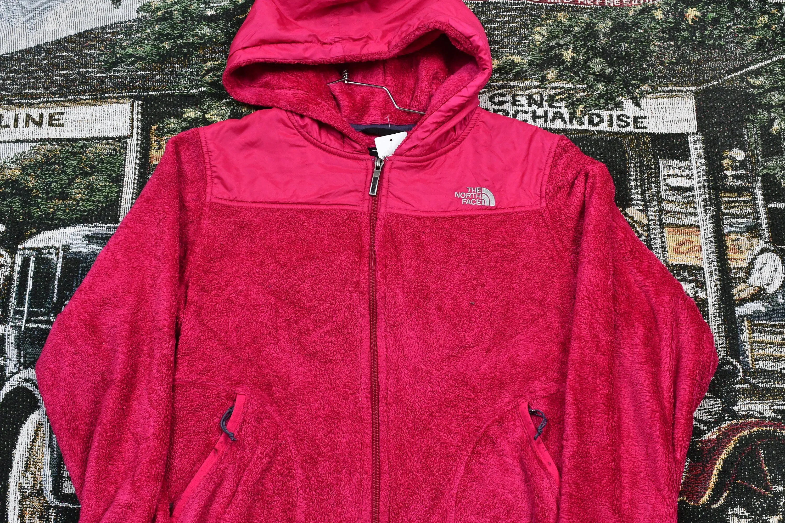 Vintage The North Face Full Zip Fleece Pile Sweater