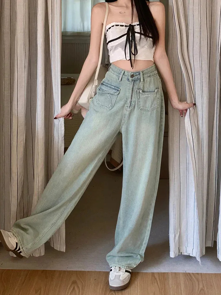 Vintage Wide Leg Streetwear Jeans