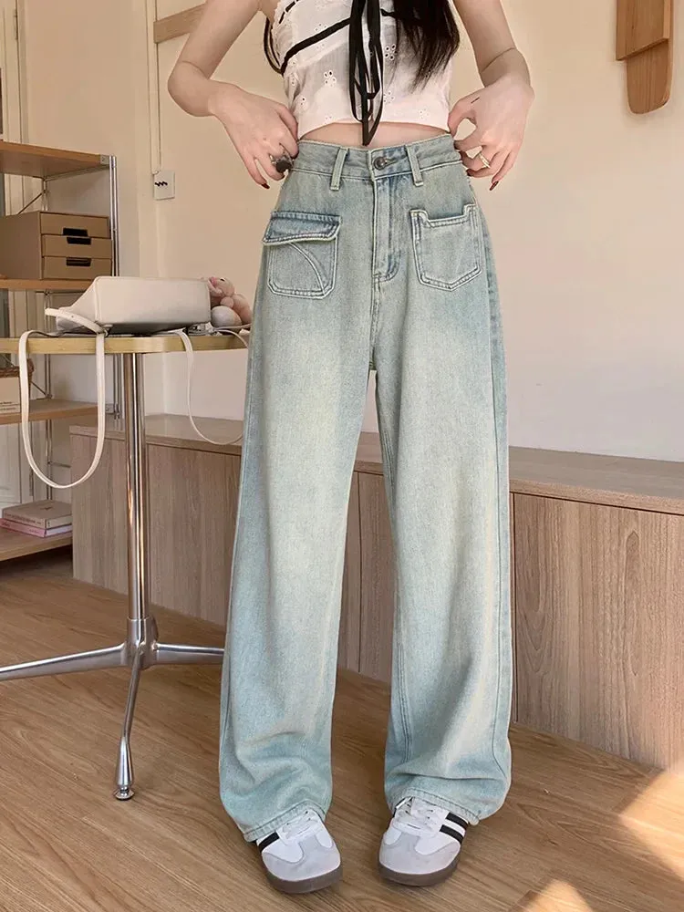 Vintage Wide Leg Streetwear Jeans