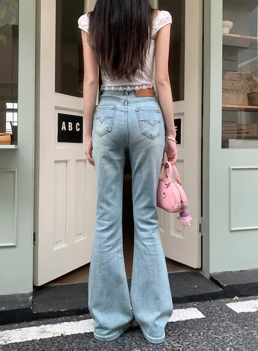 Vintage Women Spring Autumn High Waist Fashion Slim Stretch Denim Jeans