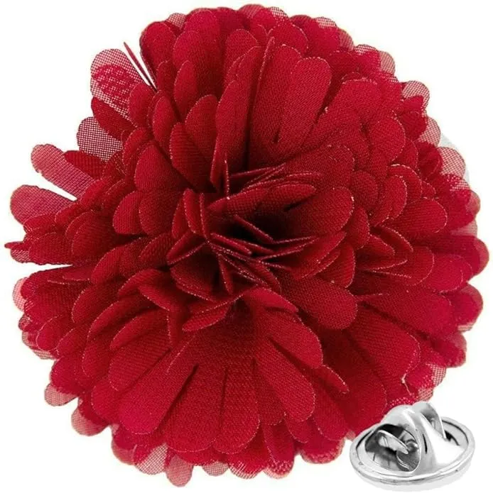 Vittorio Vico Unisex Carnation Flower Lapel Pin